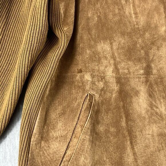 Línea By Louis Dell’Olió 100% Suede Jacket Tan Button Up Size 1X - Picture 3 of 14